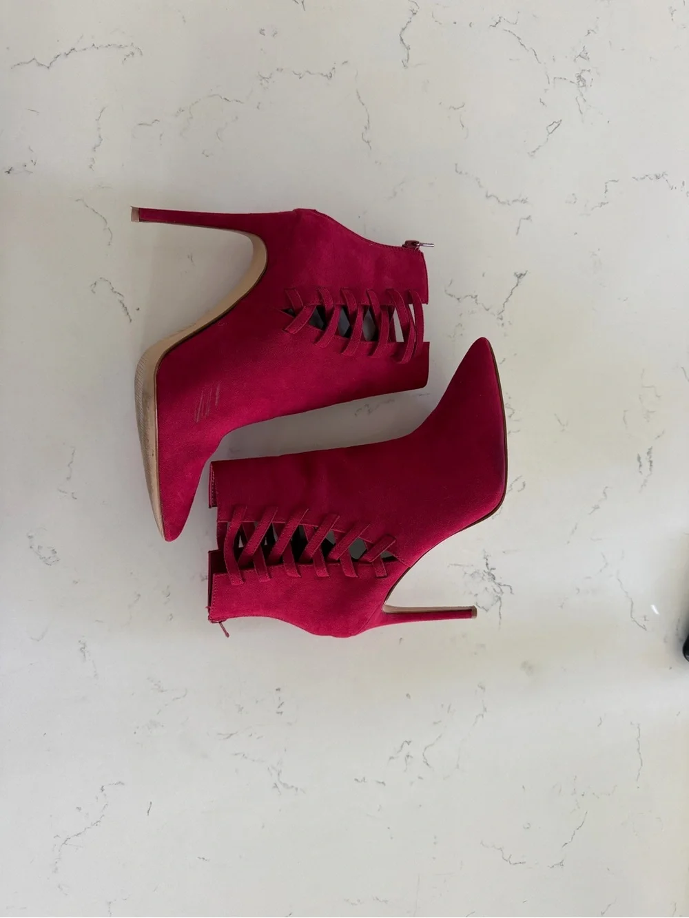 Express Suede Tuxedo Ankle Boots – Size 8.5